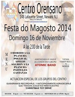 Magosto 2014 no Centro Orensano de Nova Jersey