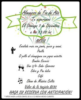Xantar Fin de Ano 2014, na Asociación de Oleiros de Bos Aires