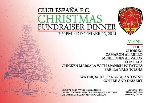 Cea de Nadal & Recadación de fondos do Club España F.C. de Newark