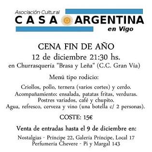 Fin de Ano 2014 da Casa Argentina en Vigo Fin de Ano 2014 da Casa Argentina en Vigo