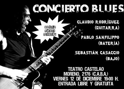 Concerto de blues no Centro Gallego de Bos Aires