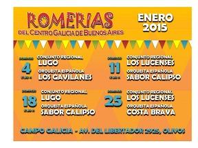 Romarías Bailables Xaneiro 2015 do Centro Galicia de Bos Aires Romarías Bailables Xaneiro 2015 do Centro Galicia de Bos Aires