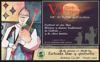 VI Noite de Lúa e Gaitas na A.B.C. do Partido de Corcubión en Bos Aires VI Noite de Lúa e Gaitas na A.B.C. do Partido de Corcubión en Bos Aires