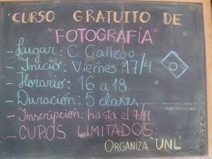 Curso de fotografía 2015 no Centro Gallego de Santa Fe