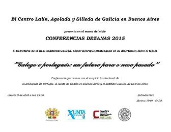 Conferencia 'Galego e portugués: un futuro para o noso pasado', no Centro Lalín, Agolada e Silleda de Bos Aires Conferencia 'Galego e portugués: un futuro para o noso pasado', no Centro Lalín, Agolada de Silleda e Bos Aires