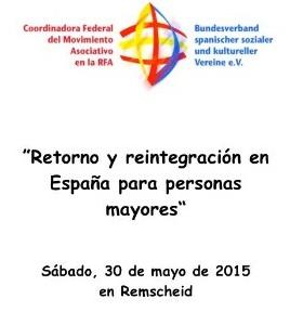 Seminario 'Retorno e reintegración en España de persoas maiores', en Alemaña
