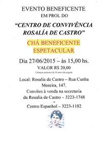 Té benéfico a prol da Sociedade de Socorros Mútuos e Beneficente Rosalía de Castro de Santos Té benéfico a prol da Sociedade de Socorros Mútuos e Beneficente Rosalía de Castro de Santos
