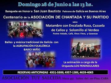 San Xoán Bautista - Centenario da Asociación de Chantada y su Partido en Bos Aires