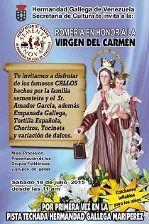 Romería en honor a la Virgen del Carmen en la Hermandad Gallega de Venezuela en Caracas Romería en honor a la Virgen del Carmen en la Hermandad Gallega de Venezuela en Caracas