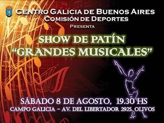 Show de patinaxe "Grandes Musicais" do Centro Galicia de Bos Aires