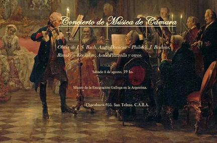 Concerto de música de cámara, no Museo de la Emigración Gallega en la Argentina