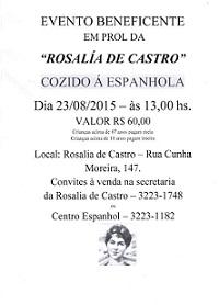 Xantar benéfico a prol da Sociedade de Socorros Mútuos e Beneficente Rosalía de Castro de Santos