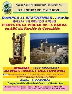 Festa da Virxe da Barca, na A.B.C. do Partido de Corcubión de Bos Aires
