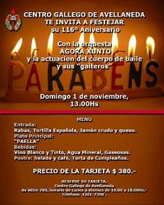 116º Aniversario do Centro Gallego de Avellaneda