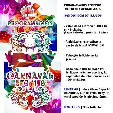 Carnaval 2016 en el Centro Gallego de Maracaibo