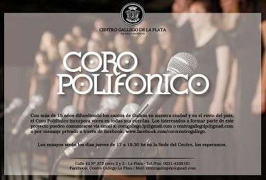 Convocatoria de voces 2016 para o Coro Polifónico do Centro Gallego de La Plata