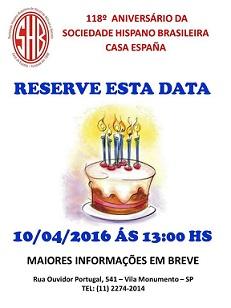 118º Aniversario da Sociedade Hispano Brasileira de Socorros Mútuos e Instrução de São Paulo 118º Aniversario da Sociedade Hispano Brasileira de Socorros Mútuos e Instrução de São Paulo