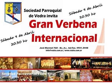 Gran Verbena Internacional 2016 da Sociedad Parroquial de Vedra en Bos Aires