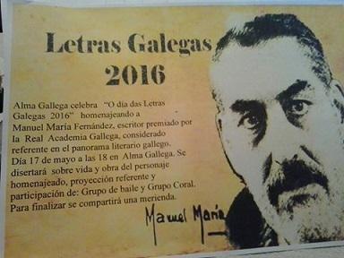 Día das Letras Galegas 2016 no CCR Alma Gallega de Montevideo