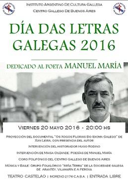 Día das Letras Galegas 2016 no Centro Galego de Bos Aires Día das Letras Galegas 2016 no Centro Galego de Bos Aires
