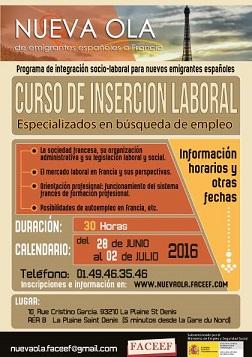 Curso de inserción laboral para novos/as emigrantes, en París