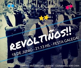 Fiesta gallega 'Revoltiños', en el Centro Arzuano Melidense de Buenos Aires