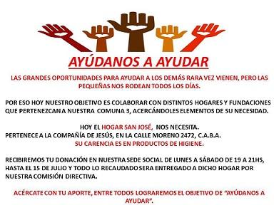 Campaña solidaria 'Ayúdanos a ayudar', a prol do Hogar San José, do Centro Arzuano Melidense de Bos Aires Campaña solidaria 'Ayúdanos a ayudar', a prol do Hogar San José, do Centro Arzuano Melidense de Bos Aires