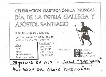 Día de Galicia 2016 en Santa Fe