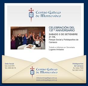 137º Aniversario do Centro Gallego de Montevideo
