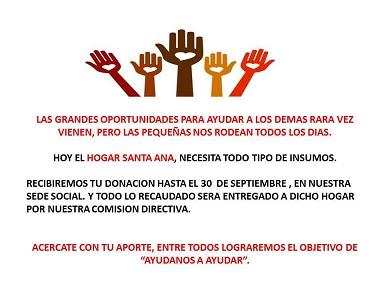 Campaña solidaria 'Ayúdanos a ayudar', a prol do Hogar Santa Ana, do Centro Arzuano Melidense de Bos Aires Campaña solidaria 'Ayúdanos a ayudar', a prol do Hogar Santa Ana, do Centro Arzuano Melidense de Bos Aires