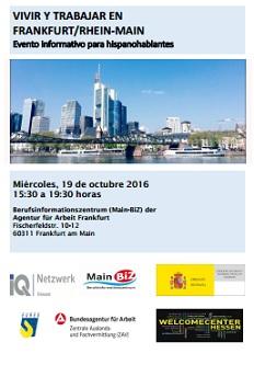 Xornada informativa: 'Vivir e traballar en Frankfurt/Rhein-Main' Xornada informativa: 'Vivir e traballar en Frankfurt/Rhein-Main'