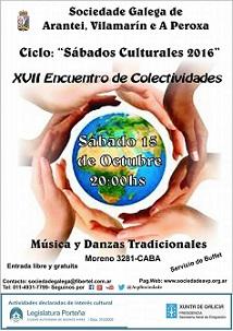 XVII Encontro de Colectividades, na  Sociedade Galega de Arantei, Vilamarín e A Peroxa de Bos Aires