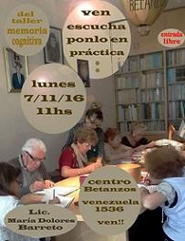 Obradoiro de memoria cognitiva, no Centro Betanzos de Bos Aires