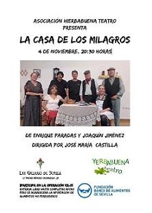 Teatro benéfico 'La casa de los milagros', no Lar Gallego de Sevilla Teatro benéfico 'La casa de los milagros', no Lar Gallego de Sevilla