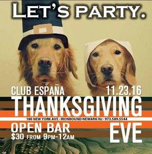 Festa da Véspera de Acción de Grazas 2016 - Thanksgiving Eve Party, en Newark