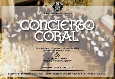 Concerto Coral de Fin de Ano 2016, no Centro Gallego de La Plata 