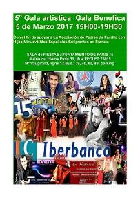 5ª Gala artística benéfica a prol da Asociación de Padres de Familia con Hijos Minusválidos Españoles Emigrantes en Francia 