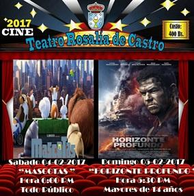Cine febreiro 2017 na Hermandad Gallega de Venezuela