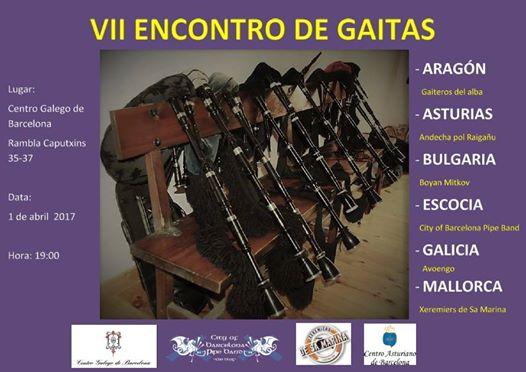 VII Encontro de Gaitas, no Centro Galego de Barcelona