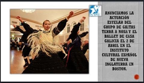 Actuación dos grupos folclóricos da Casa Galicia de Nova York, en Boston Actuación dos grupos folclóricos da Casa Galicia de Nova York, en Boston