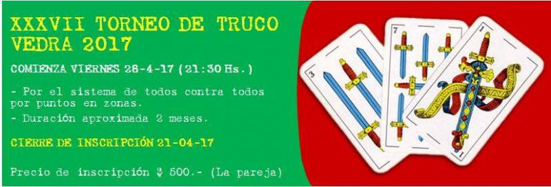 XXXVII Torneo de Truco "Vedra 2017"