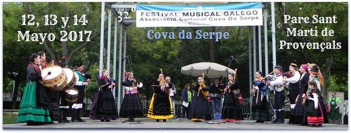 Fiesta Aniversario 2017 - XXXII Festival Musical Gallego de la Asociación "Cova da Serpe" de Barcelona Fiesta Aniversario 2017 - XXXII Festival Musical Gallego de la Asociación "Cova da Serpe" de Barcelona
