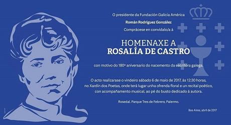 Homenaxe a Rosalía de Castro, en Bos Aires