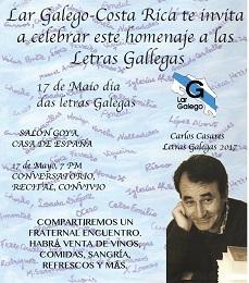 Día das Letras Galegas 2017, en Costa Rica