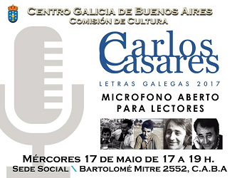 'Micrófono aberto para lectores de Carlos Casares', no Centro Galicia de Bos Aires