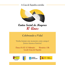 10º aniversario do Centro Social de Maiores da Casa de Espanha de Río de Xaneiro