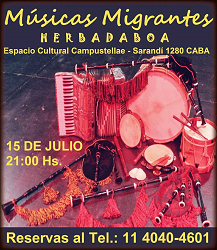 'Músicas migrantes', concerto de Herbadaboa, en Bos Aires
