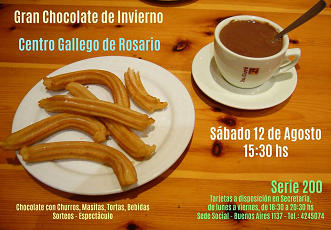 Chocolate de Invierno, en el Centro Gallego de Rosario