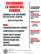 Fiesta de la Virgen del Carmen 2017 de la A.C.G. Fillos do Porto do Son de Avellaneda