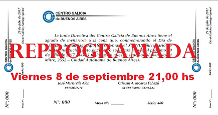 XXXVIII aniversario do Centro Galicia de Bos Aires